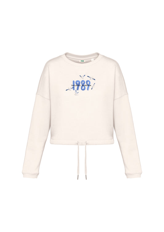 Sudadera cropped 1989 Taylor Swift bordada