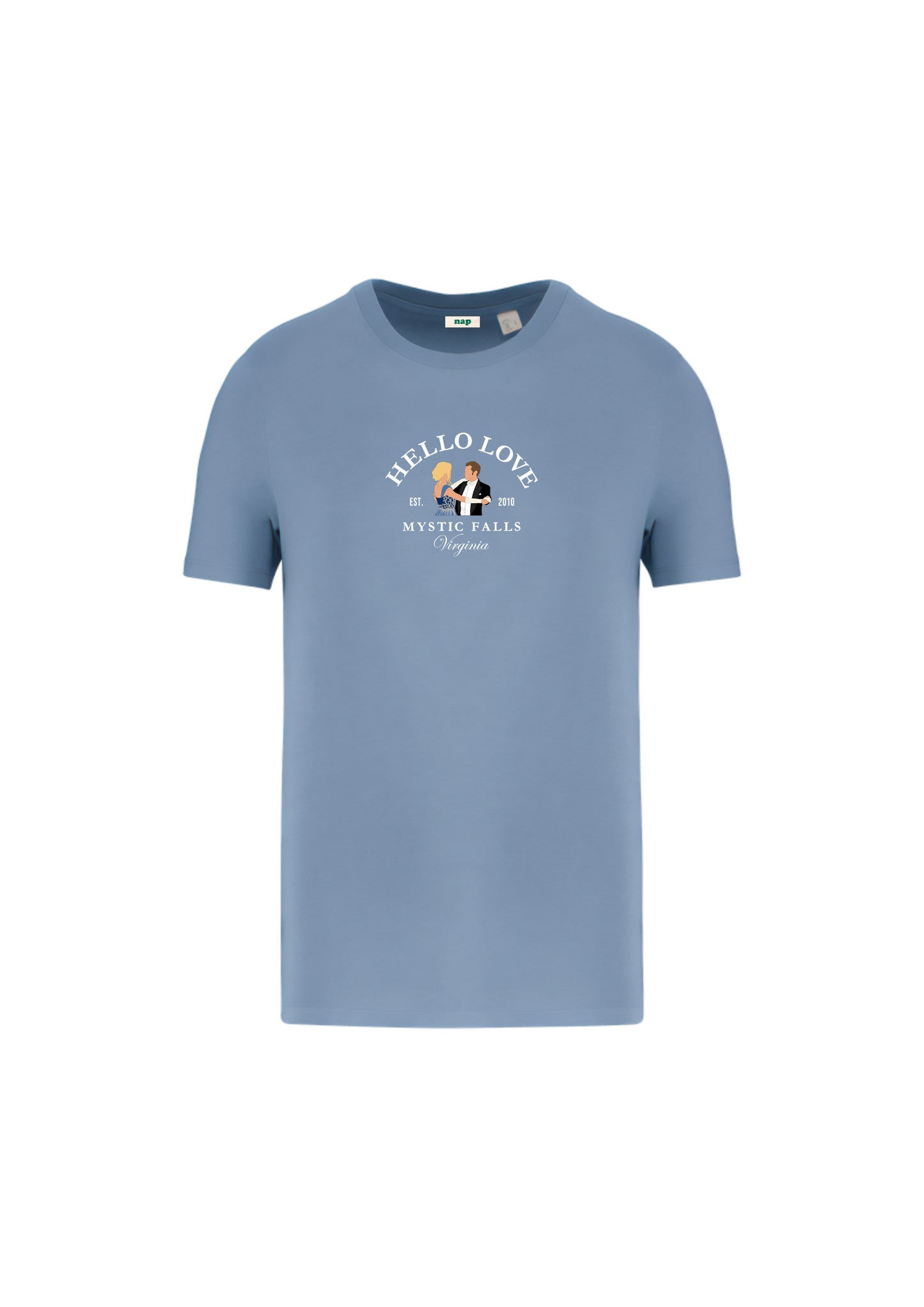 Camiseta estándar Hello Love largo estampada