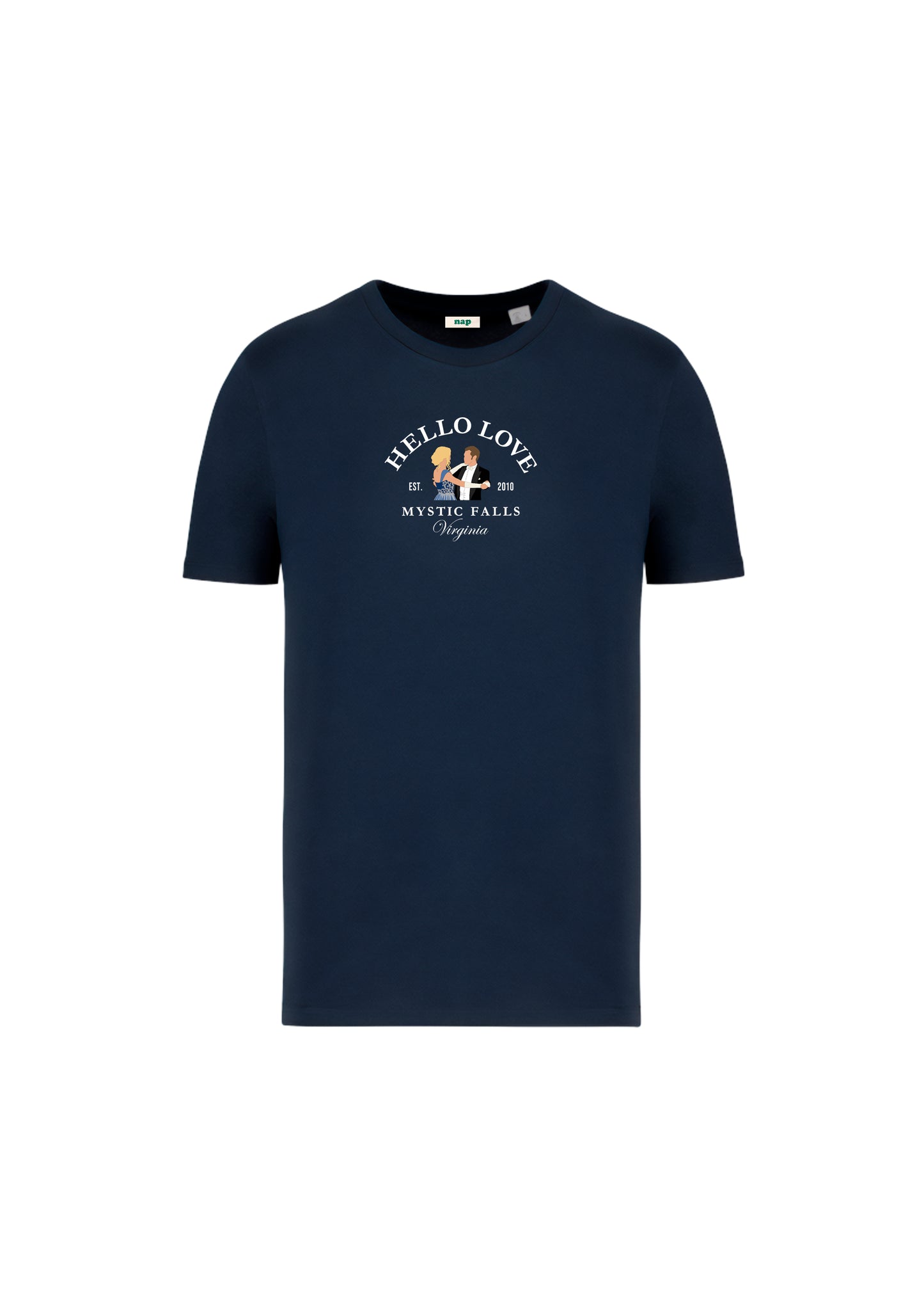 Camiseta estándar Hello Love largo estampada