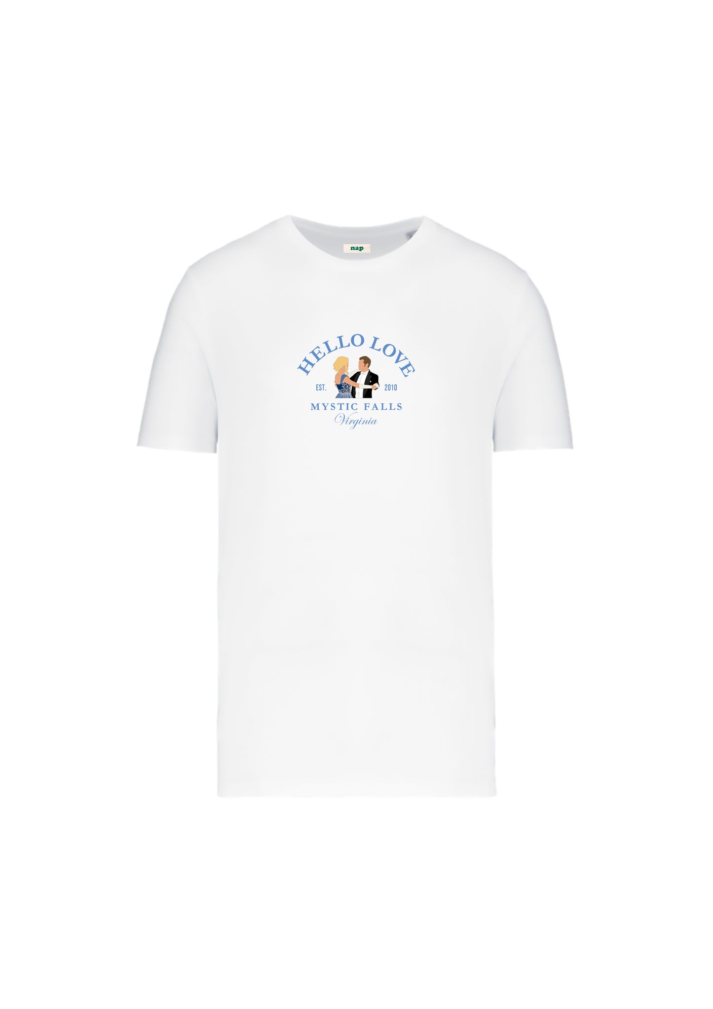 Camiseta estándar Hello Love largo estampada