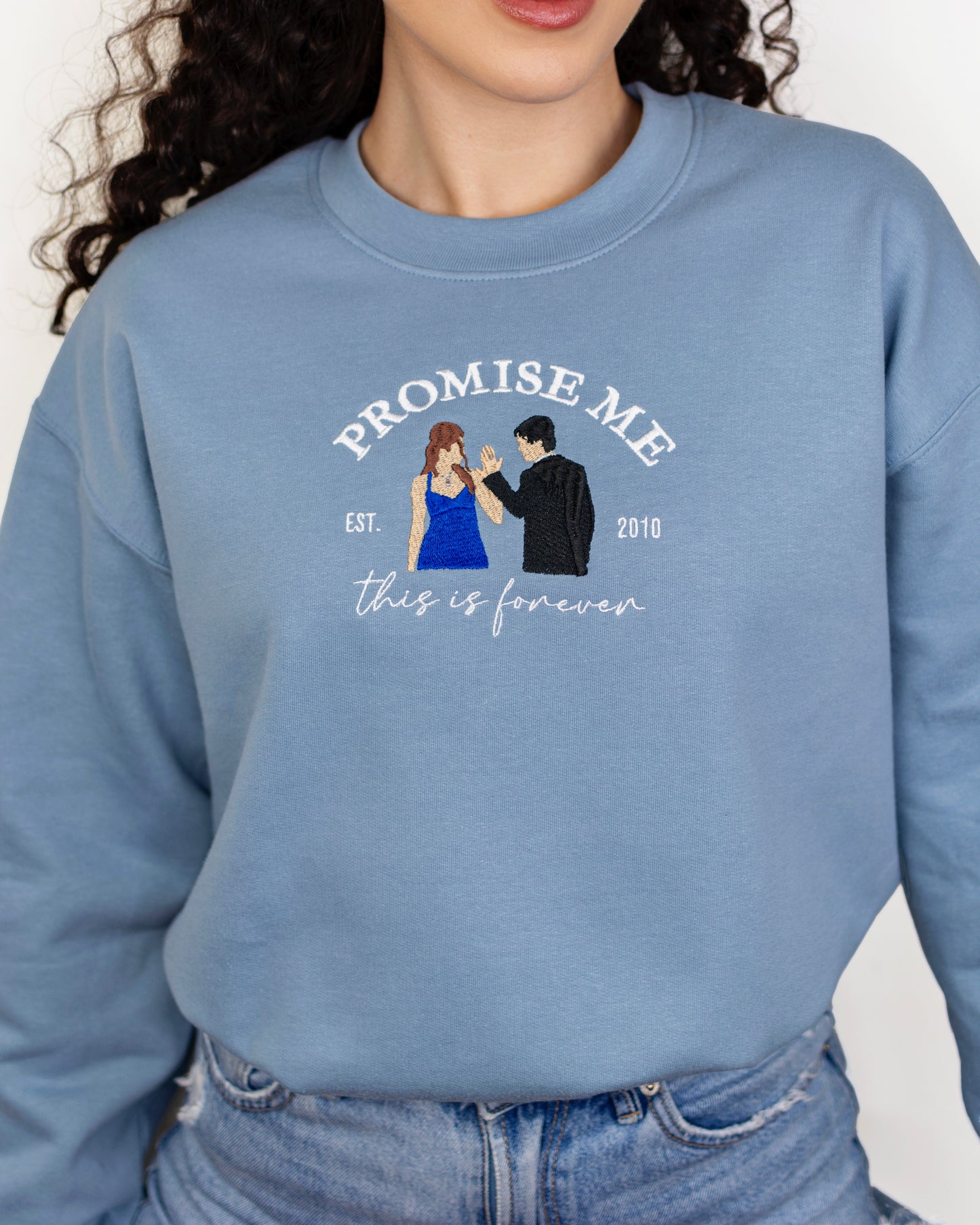 Sudadera estándar Damon Salvatore Elena Gilbert Delena bordada