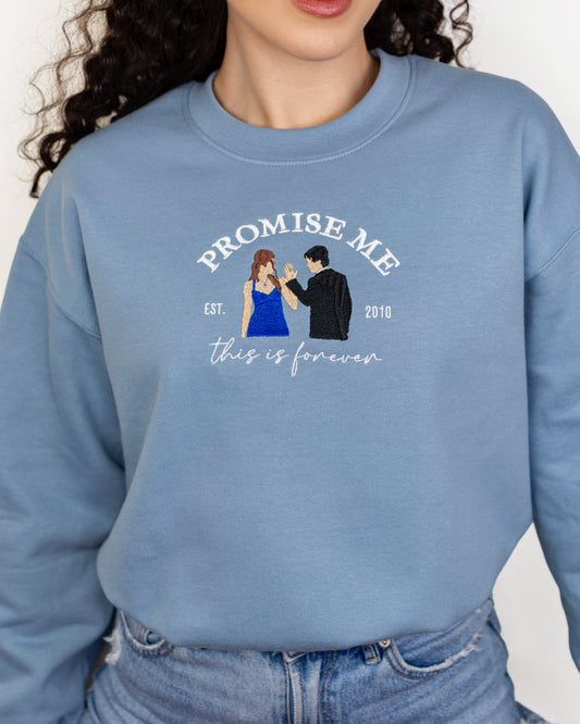 Sudadera estándar Damon Salvatore Elena Gilbert Delena bordada