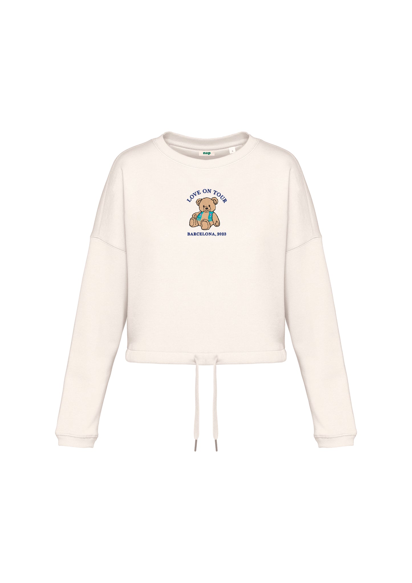 Sudadera cropped oso Love On Tour Madrid Barcelona Harry Styles bordada