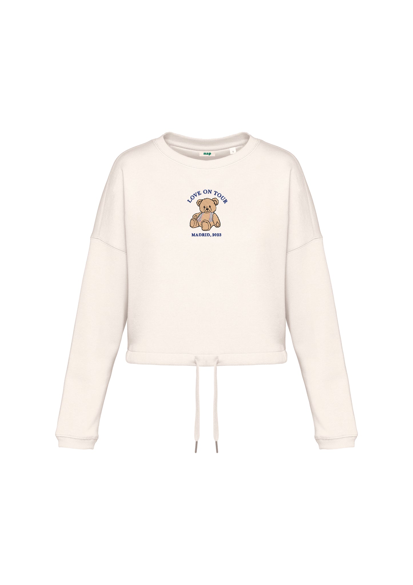 Sudadera cropped oso Love On Tour Madrid Barcelona Harry Styles bordada