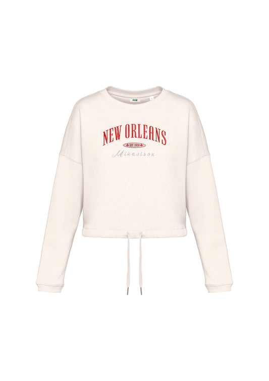 Sudadera cropped New Orleans The Originals bordada