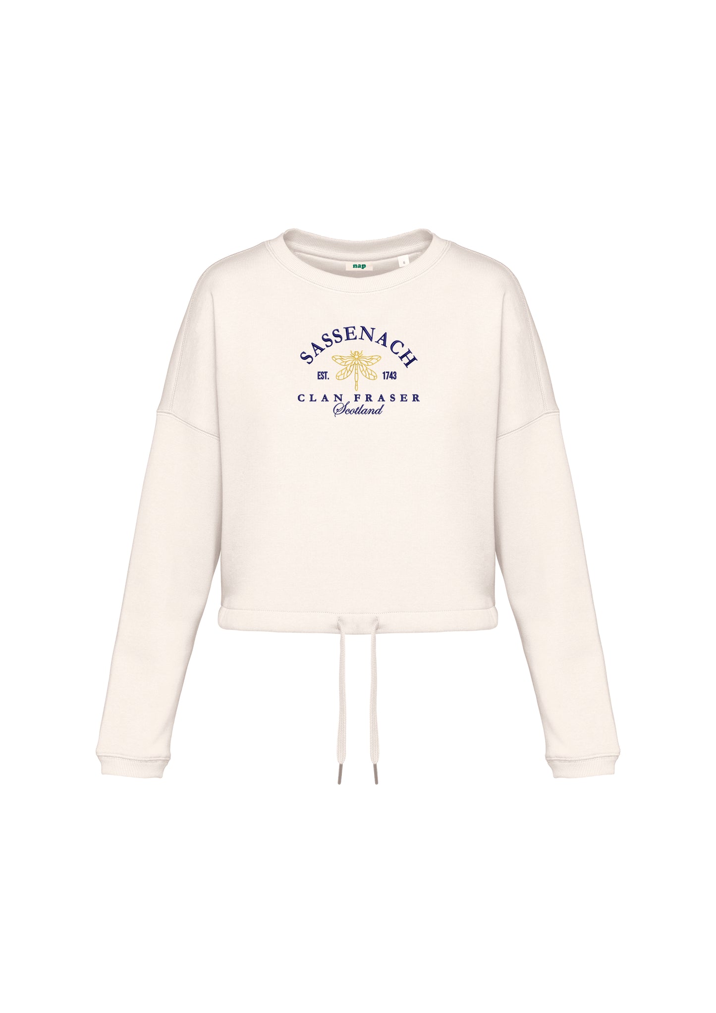 Sudadera cropped Sassenach Outlander bordada