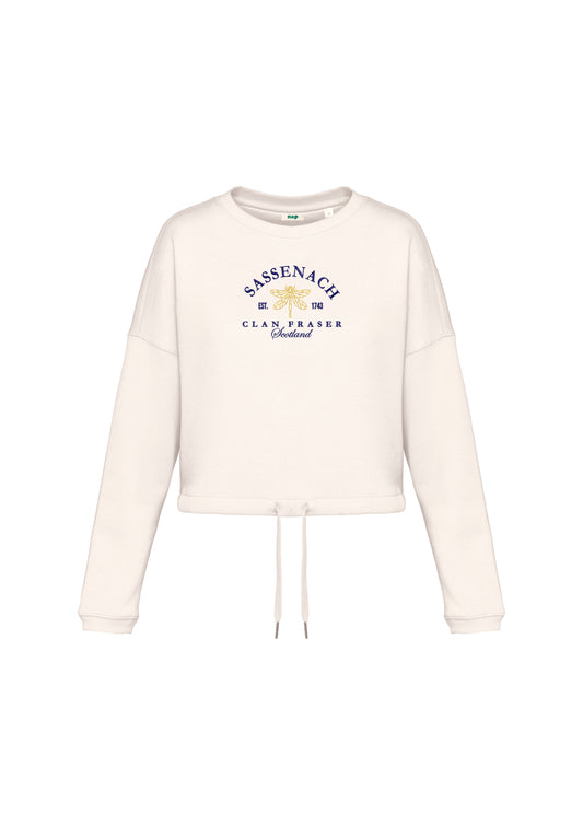 Sudadera cropped Sassenach Outlander bordada