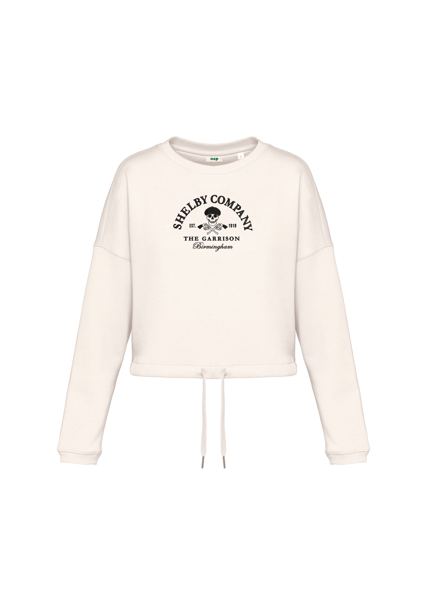 Sudadera cropped Shelby Company Peaky Blinders bordada