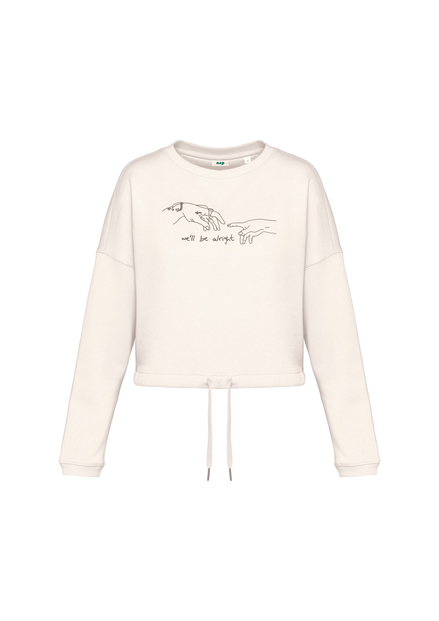 Sudadera cropped We'll be alright Harry Styles bordada