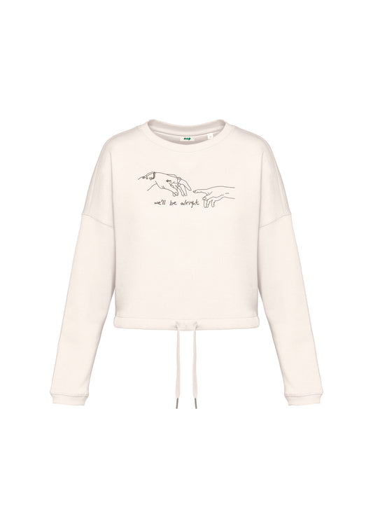 Sudadera cropped We'll be alright Harry Styles bordada